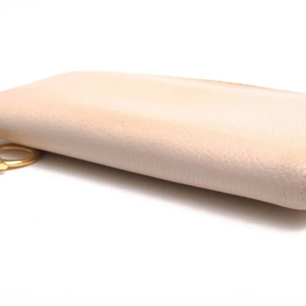 Christian Dior Wallet Women Leather Beige trl Iss Imo